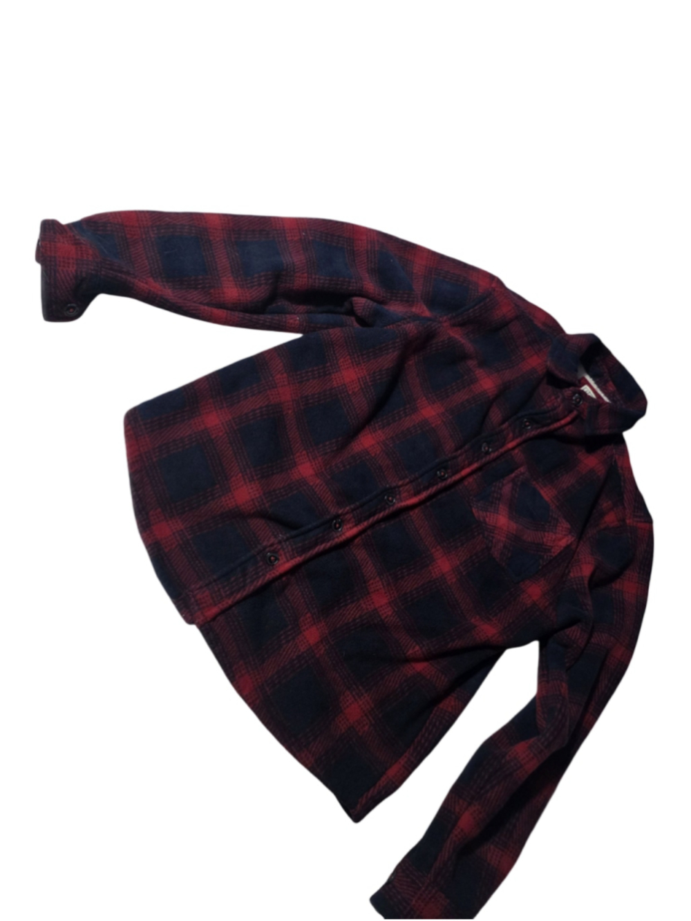 Men's Colours Alexander Julian Plaid Shirt Jacket Red Black Size S